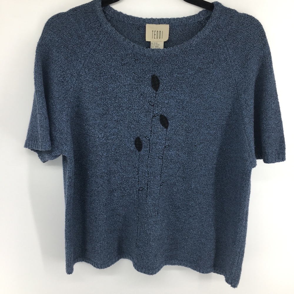 TEDDI Short Sleeve Embroidered Sweater